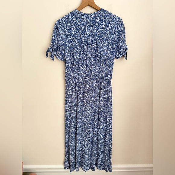 Rouje Laura Blue Floral Print Midi Dress 38 - Picture 4 of 9